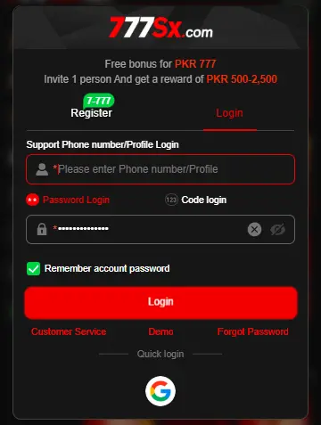 777SX Login