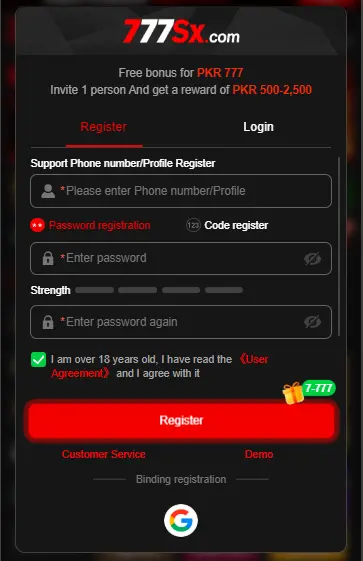 777SX Game Register